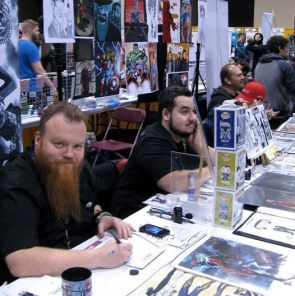 Mike Rooth (far left) is completely at home at Toronto's recent Comic Con