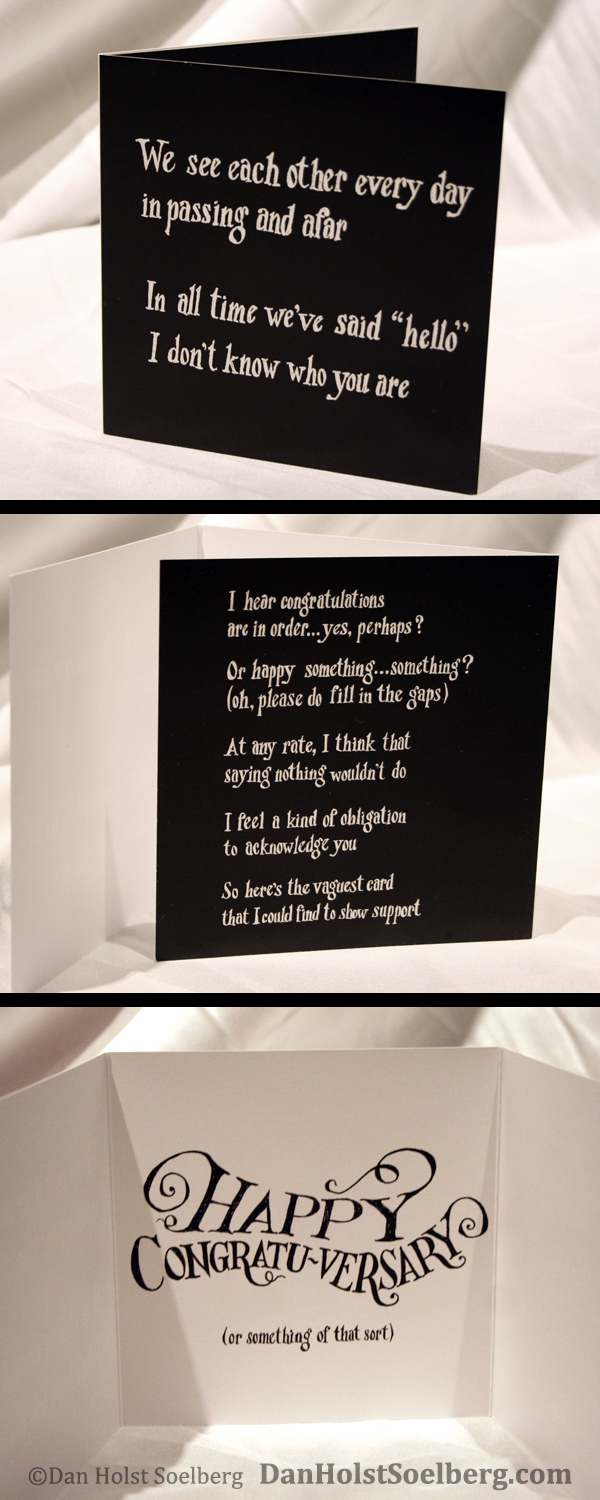 Happy Congratu-versary card by Dan Holst Soelberg