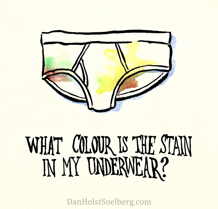 Stained underwear meme drawing by Dan Holst Soelberg